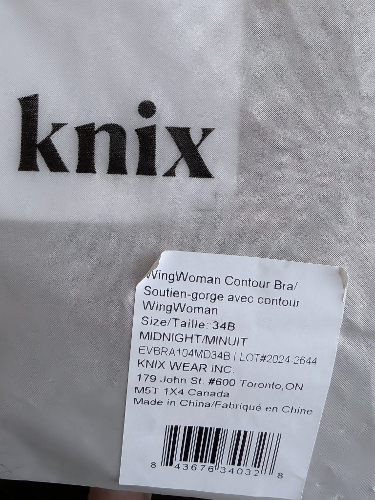 Knix Wingwoman Contour Bra Midnight Navy Blue Size 34b Nwt — image 6 of 6